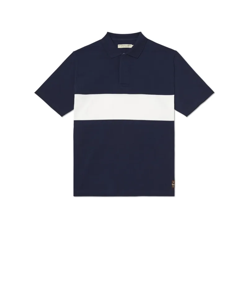 RM Williams Colebrook Polo Navy White-6